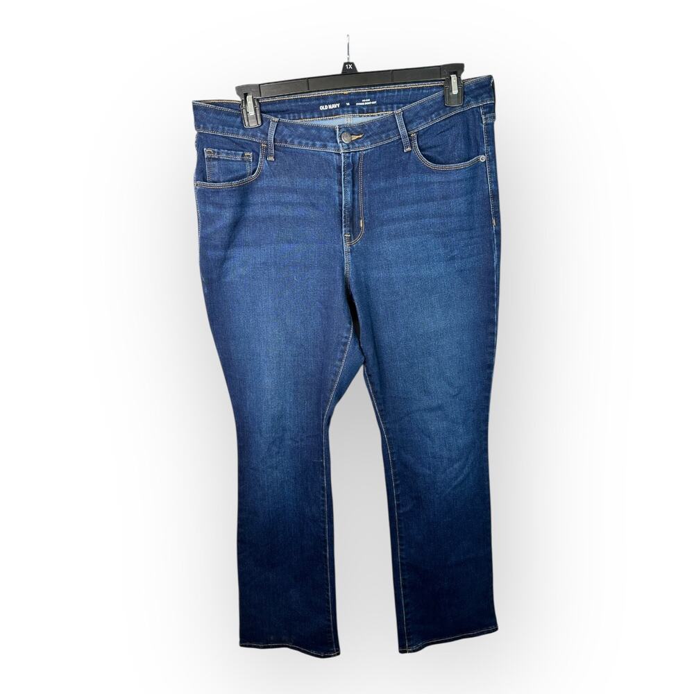 Old Navy Womens size 16 Mid Rise Kicker Bootcut Denim Jeans